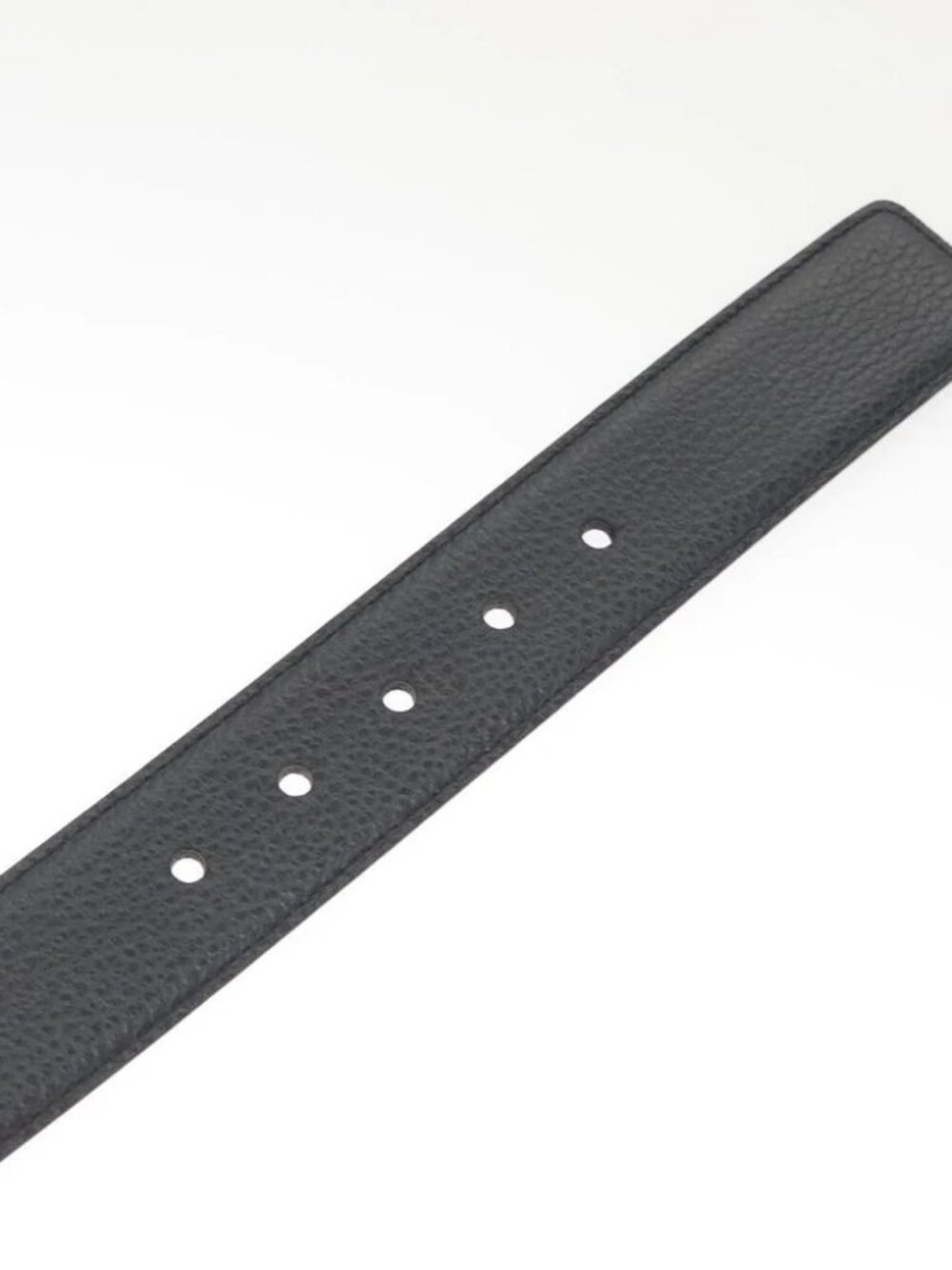 GUCCI Belt Leather Outlet 38.2" Navy Silver 449716 Auth 123067 - Picture 6 of 11